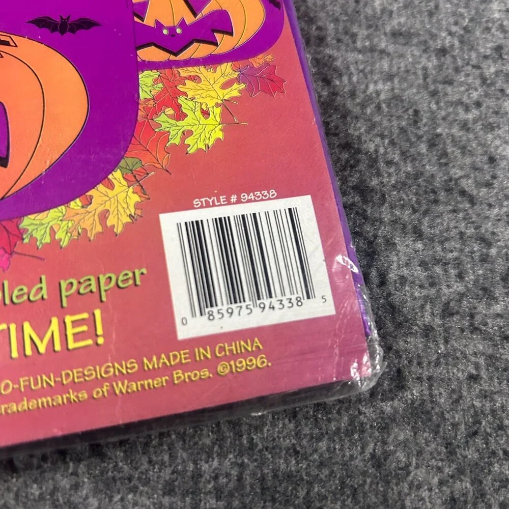 Vintage 1996 Looney Tunes Halloween Leaf Bag Tazmanian Devil Taz Bugs New Sealed